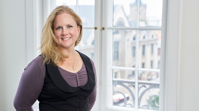 Portrait of teacher on Niels Brock Copenhagen Business College Emily Maeckelbergh